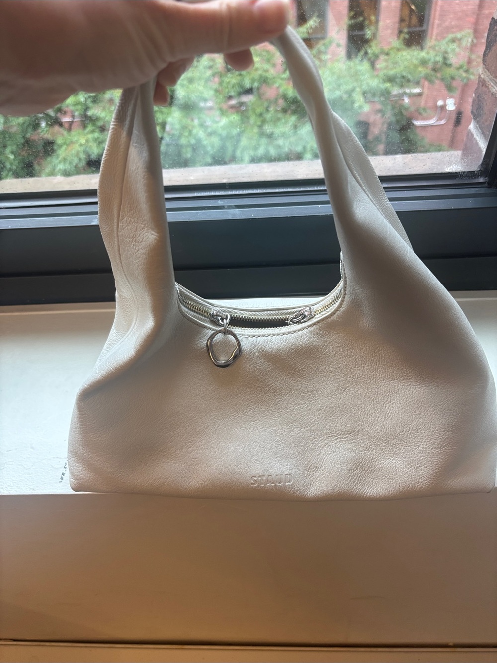 STAUD White Enzo Mini Top-Handle Bag! Gorgeous! - Picture 10 of 12